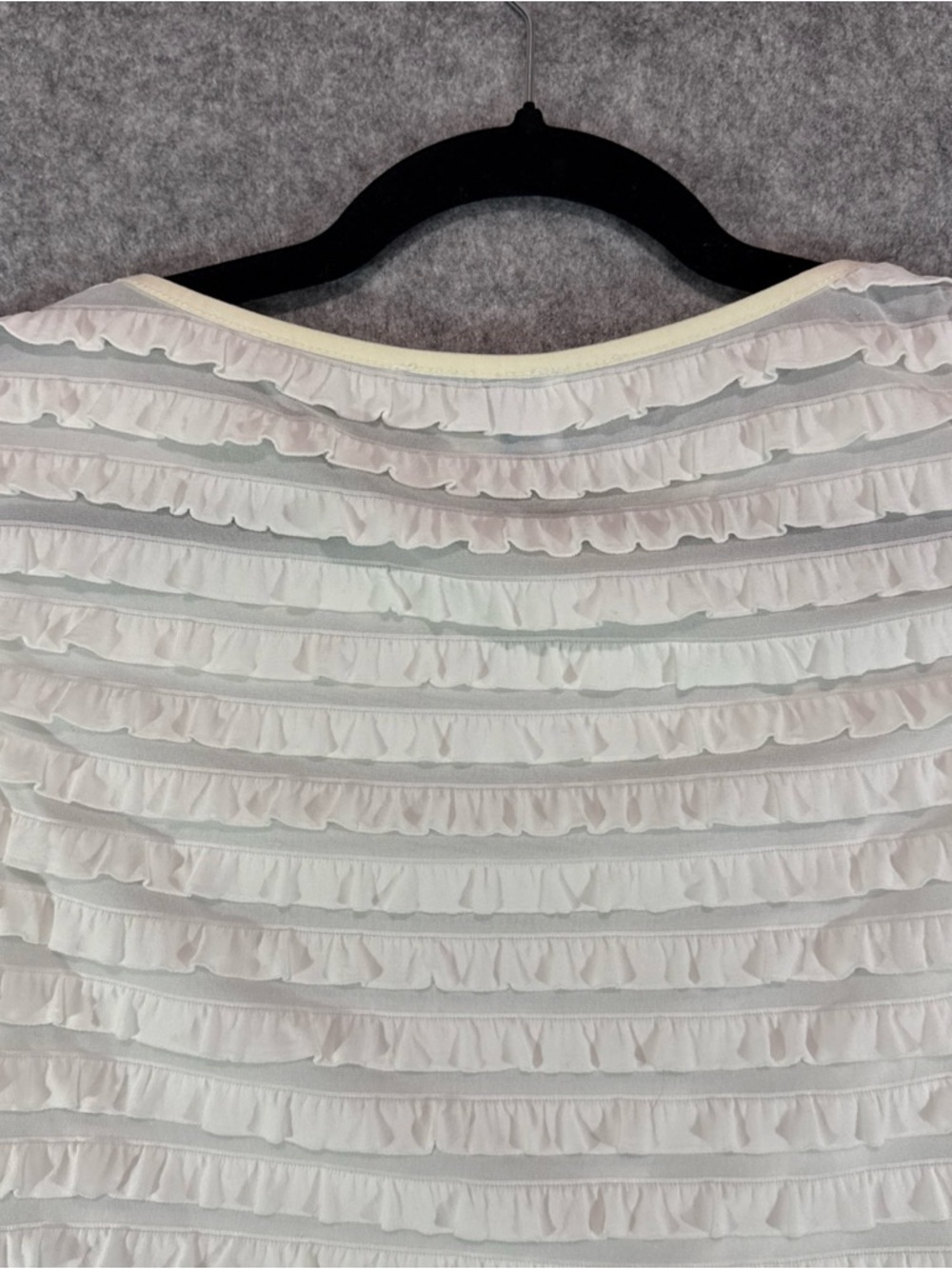 Joseph Ribkoff White Ruffled Sleeveless Shell - Picture 10 of 11